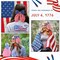 2 Pcs 4th of July Girls American Flag Hair Bow Hair Clips, Patriotic Hair Accessories for Girls Women